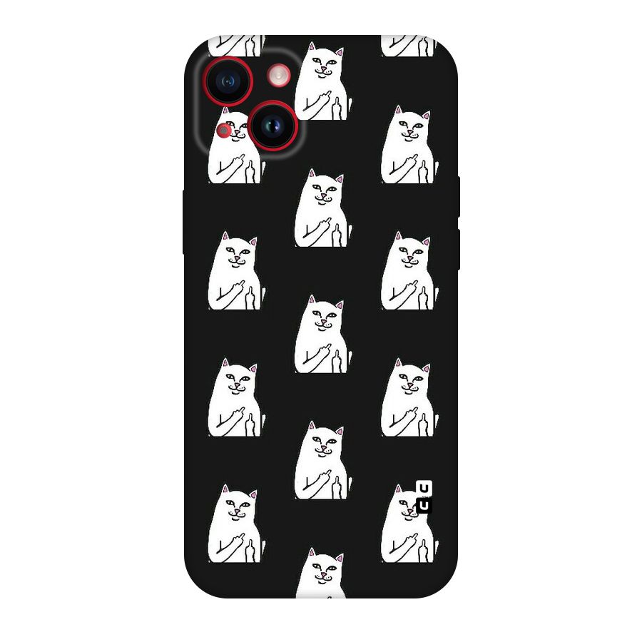 Chill Cat Pattern Original Polycarbonate Back Case for iPhone 14 Plus