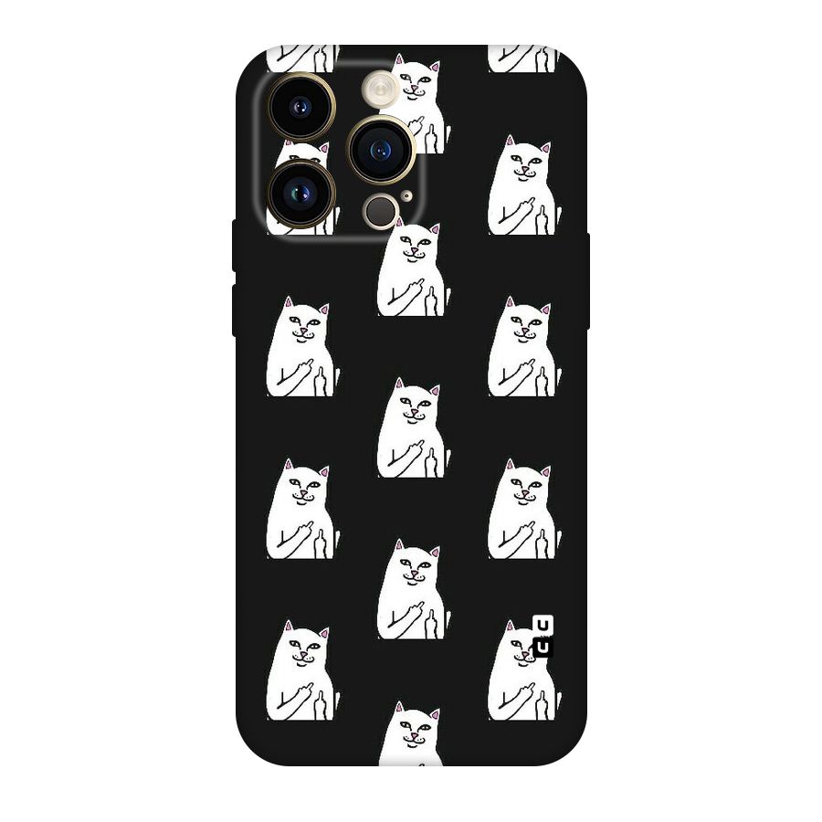 Chill Cat Pattern Original Polycarbonate Back Case for iPhone 14 Pro Max