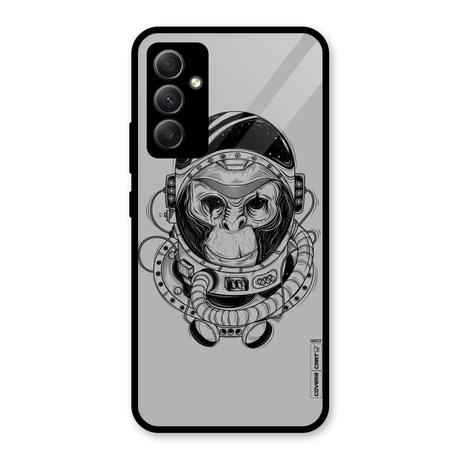 Chimpanzee Astronaut Glass Back Case for Galaxy A34