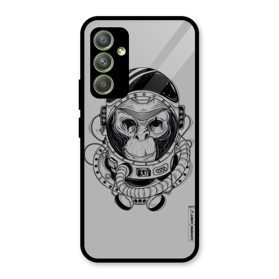 Chimpanzee Astronaut Glass Back Case for Galaxy A54