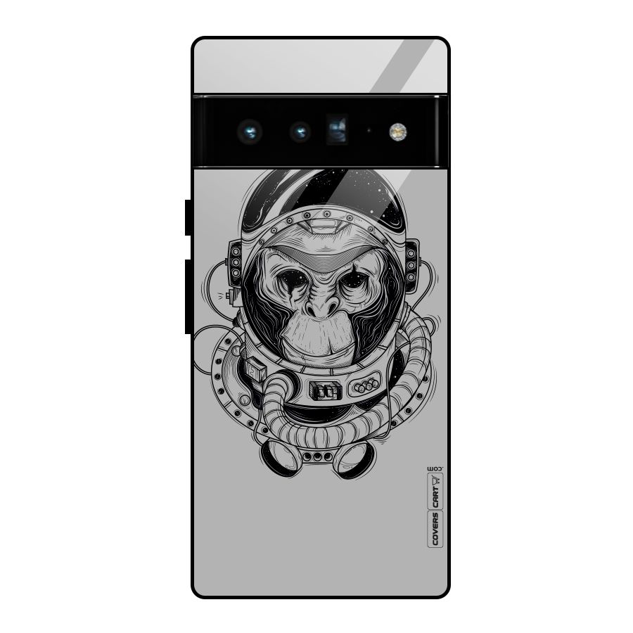 Chimpanzee Astronaut Glass Back Case for Google Pixel 6 Pro