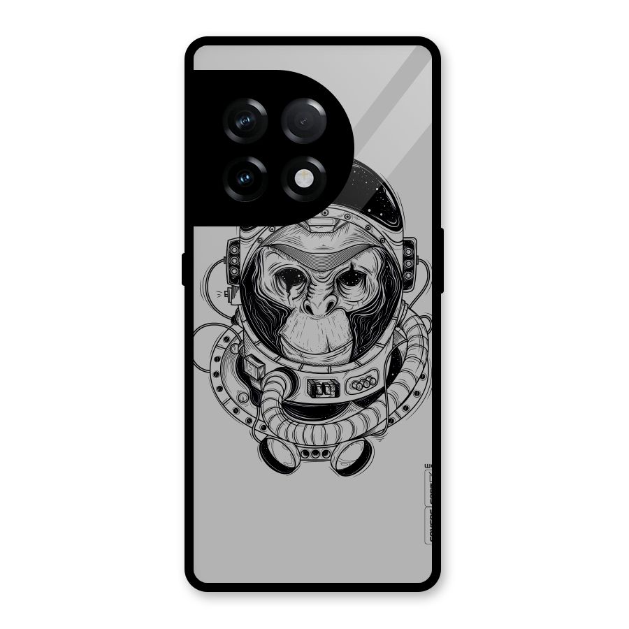 Chimpanzee Astronaut Glass Back Case for OnePlus 11R