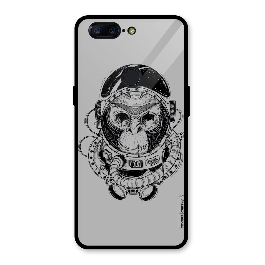 Chimpanzee Astronaut Glass Back Case for OnePlus 5T