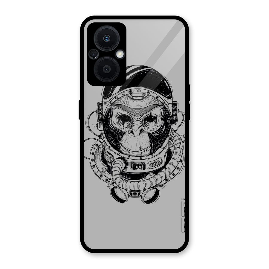Chimpanzee Astronaut Glass Back Case for Oppo F21s Pro 5G