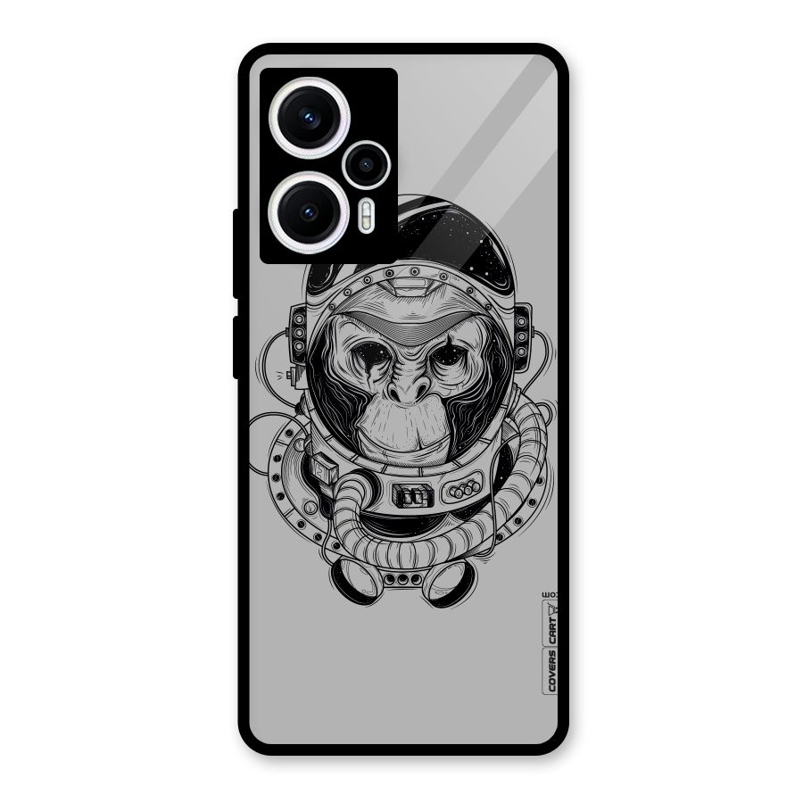 Chimpanzee Astronaut Glass Back Case for Poco F5