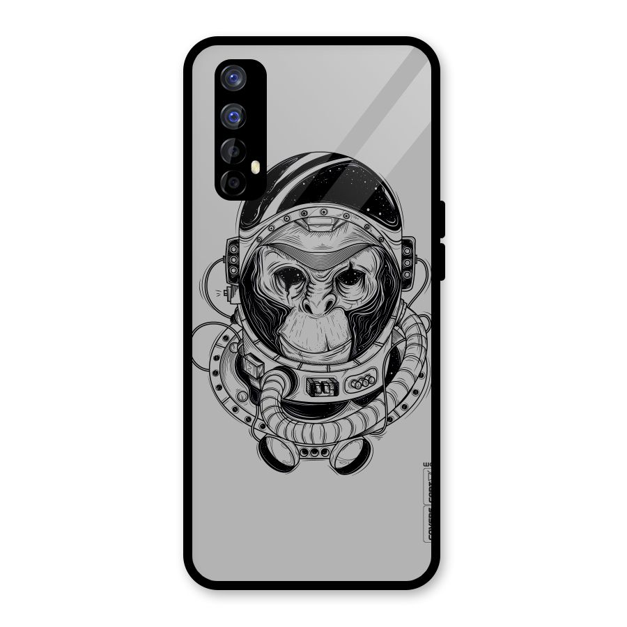 Chimpanzee Astronaut Glass Back Case for Realme 7