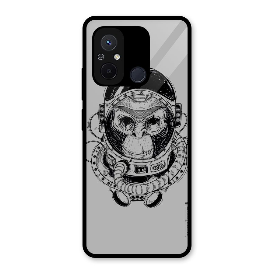 Chimpanzee Astronaut Glass Back Case for Redmi 12C