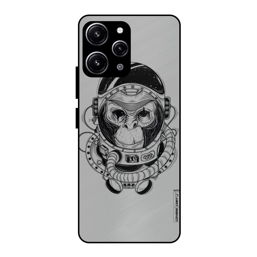 Chimpanzee Astronaut Glass Back Case for Redmi 12 4G