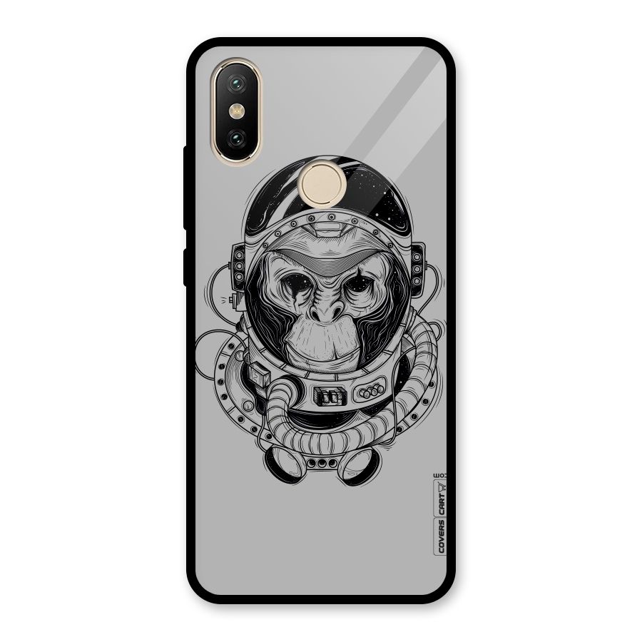 Chimpanzee Astronaut Glass Back Case for Redmi A2