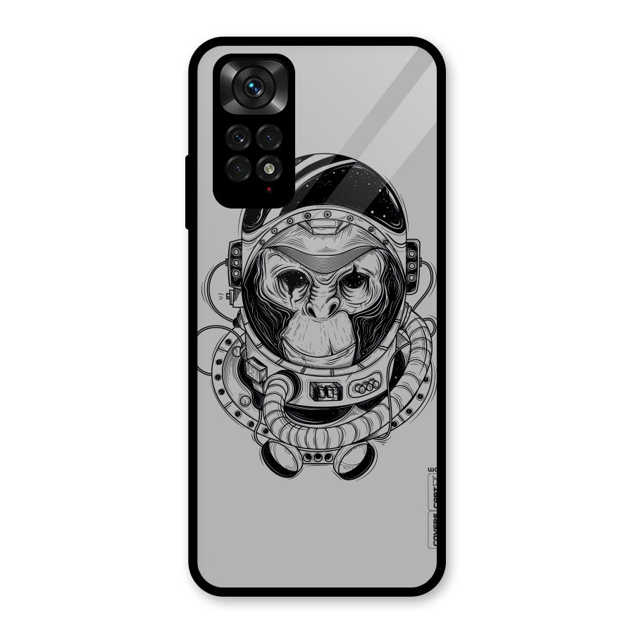 Chimpanzee Astronaut Glass Back Case for Redmi Note 11S