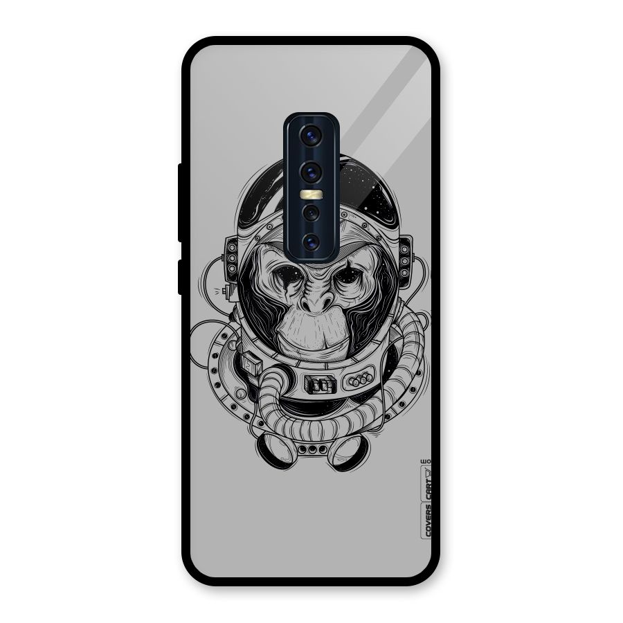 Chimpanzee Astronaut Glass Back Case for Vivo V17 Pro