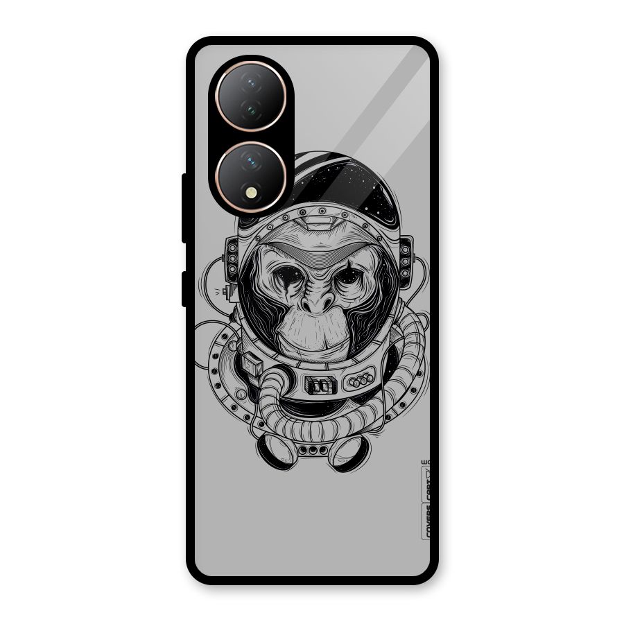 Chimpanzee Astronaut Glass Back Case for Vivo Y100A