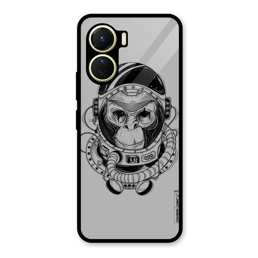 Chimpanzee Astronaut Glass Back Case for Vivo Y16