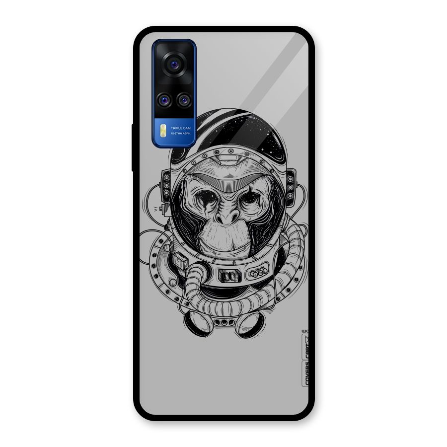 Chimpanzee Astronaut Glass Back Case for Vivo Y31