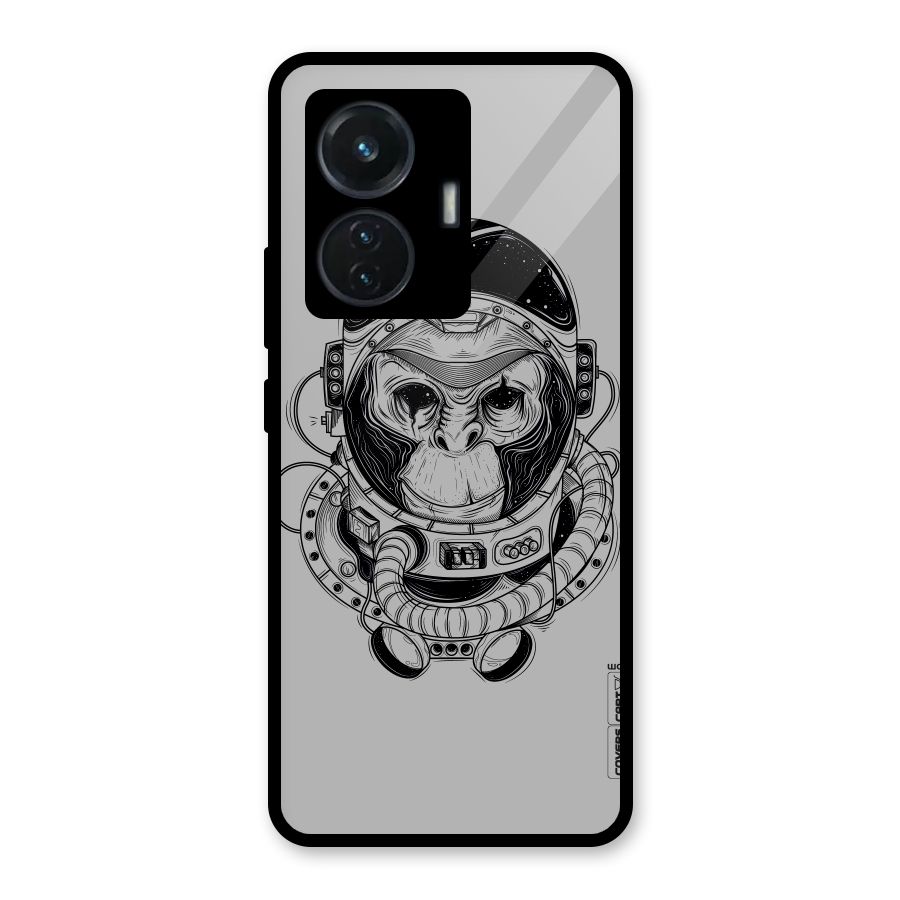 Chimpanzee Astronaut Glass Back Case for iQOO Z6 44W