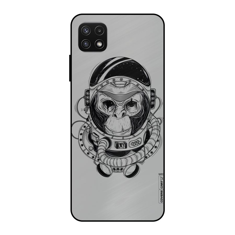 Chimpanzee Astronaut Metal Back Case for Galaxy A22 5G