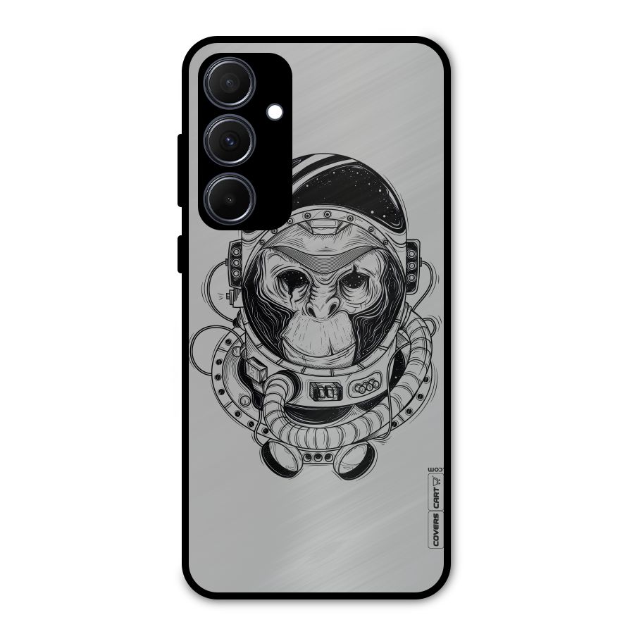Chimpanzee Astronaut Metal Back Case for Galaxy A35