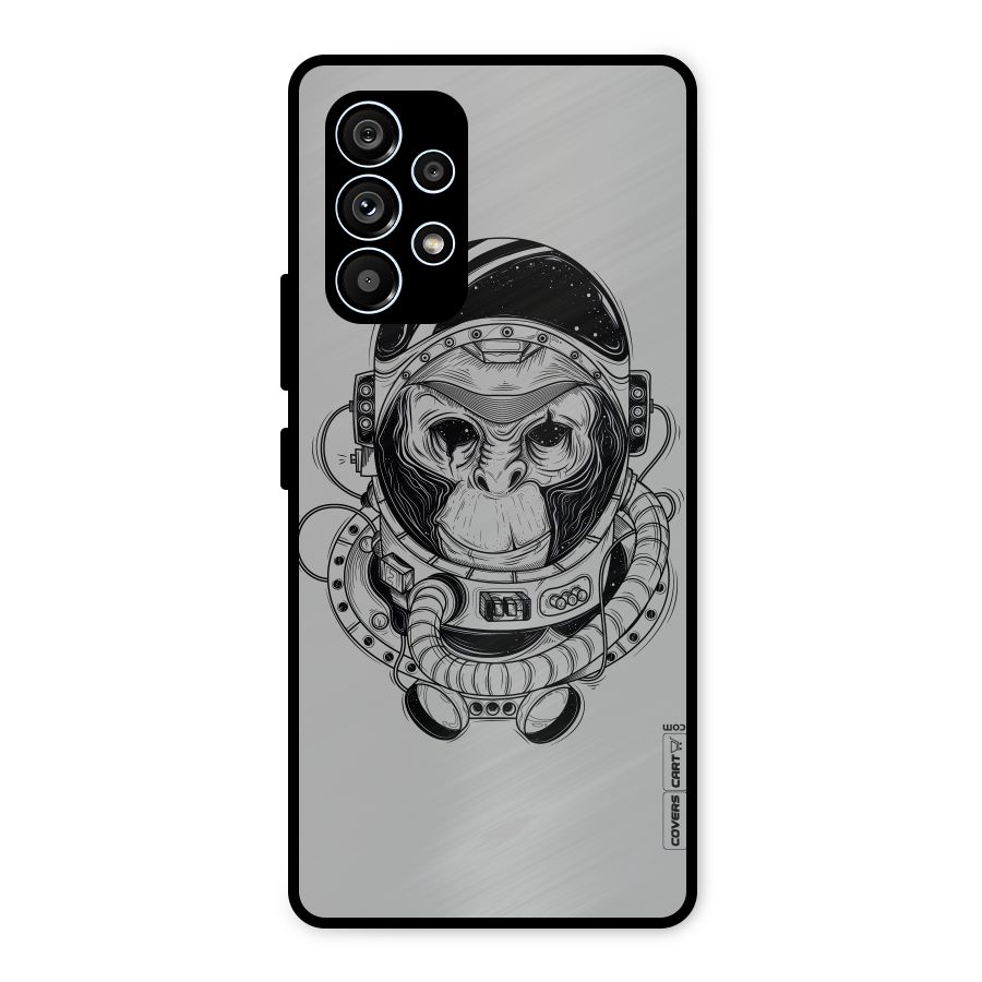 Chimpanzee Astronaut Metal Back Case for Galaxy A53 5G