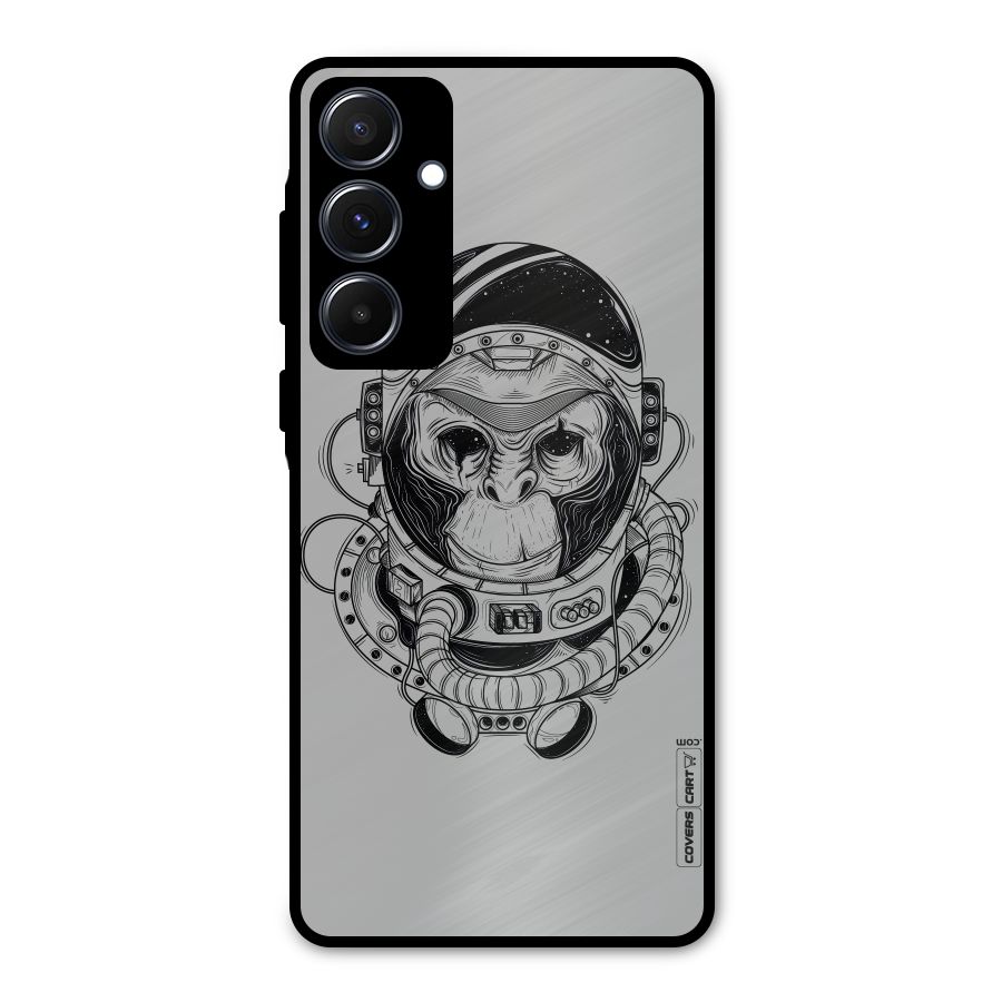 Chimpanzee Astronaut Metal Back Case for Galaxy A55