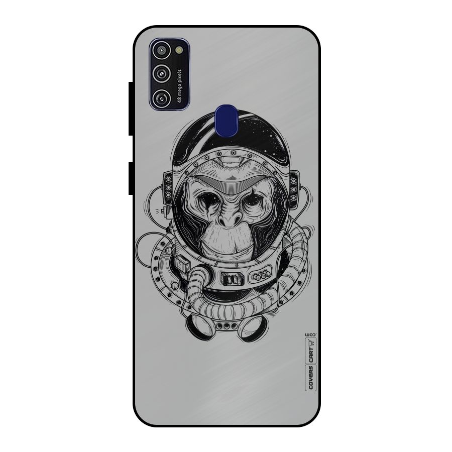 Chimpanzee Astronaut Metal Back Case for Galaxy M30s