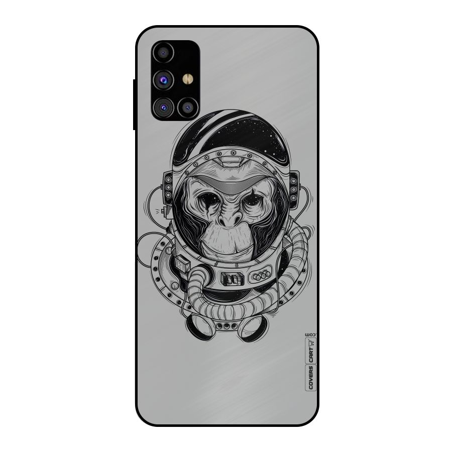Chimpanzee Astronaut Metal Back Case for Galaxy M31s