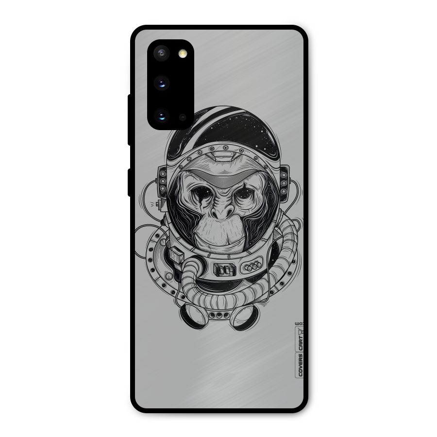 Chimpanzee Astronaut Metal Back Case for Galaxy S20