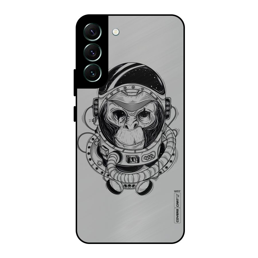 Chimpanzee Astronaut Metal Back Case for Galaxy S22 Plus 5G