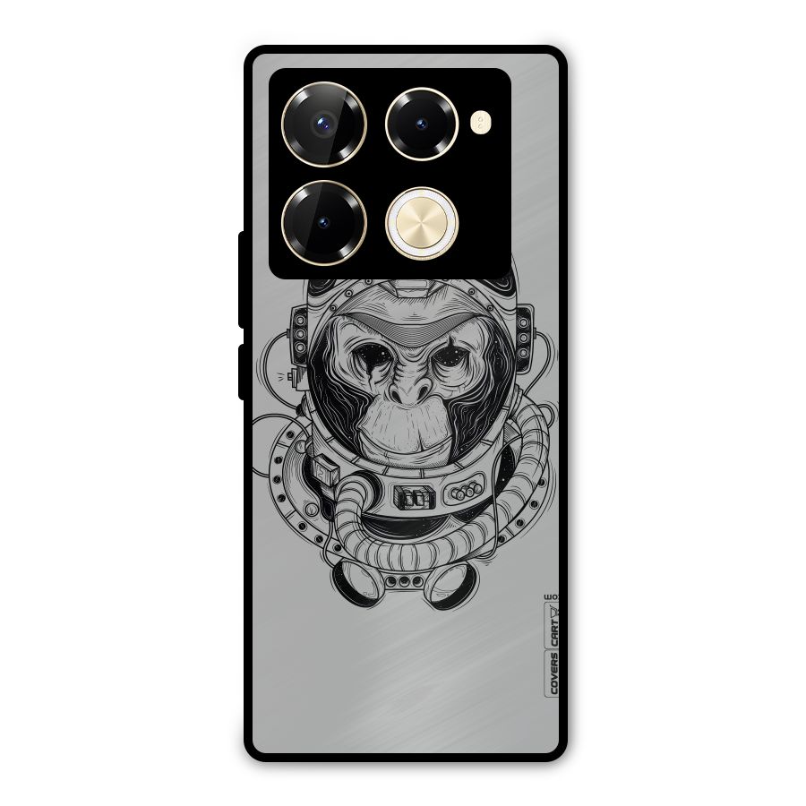 Chimpanzee Astronaut Metal Back Case for Infinix Note 40 Pro