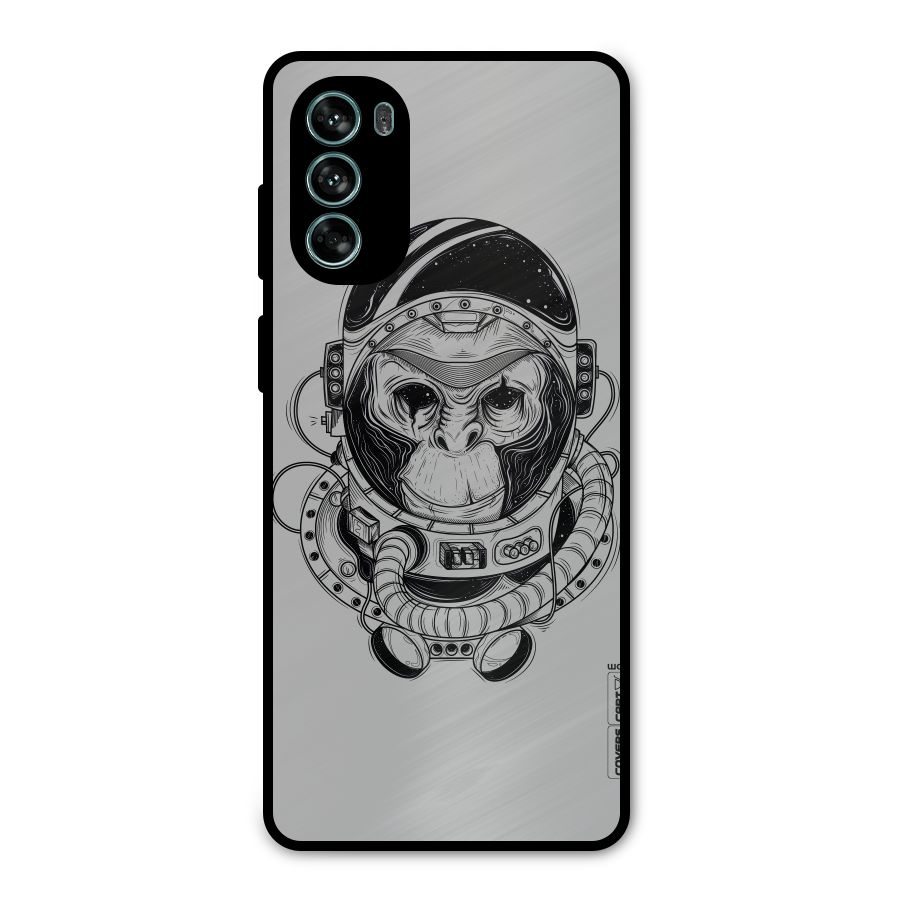 Chimpanzee Astronaut Metal Back Case for Moto G62
