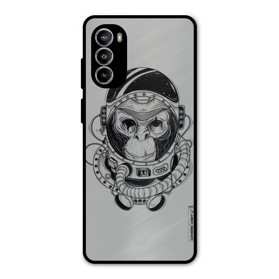 Chimpanzee Astronaut Metal Back Case for Moto G82