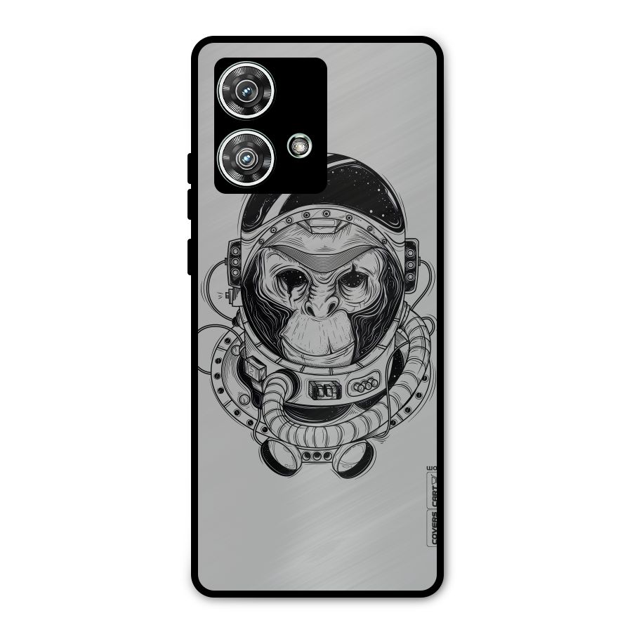Chimpanzee Astronaut Metal Back Case for Motorola Edge 40 Neo