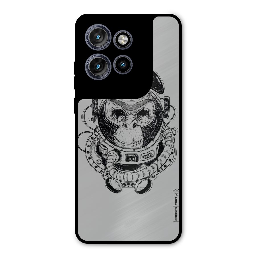 Chimpanzee Astronaut Metal Back Case for Motorola Edge 50 Neo