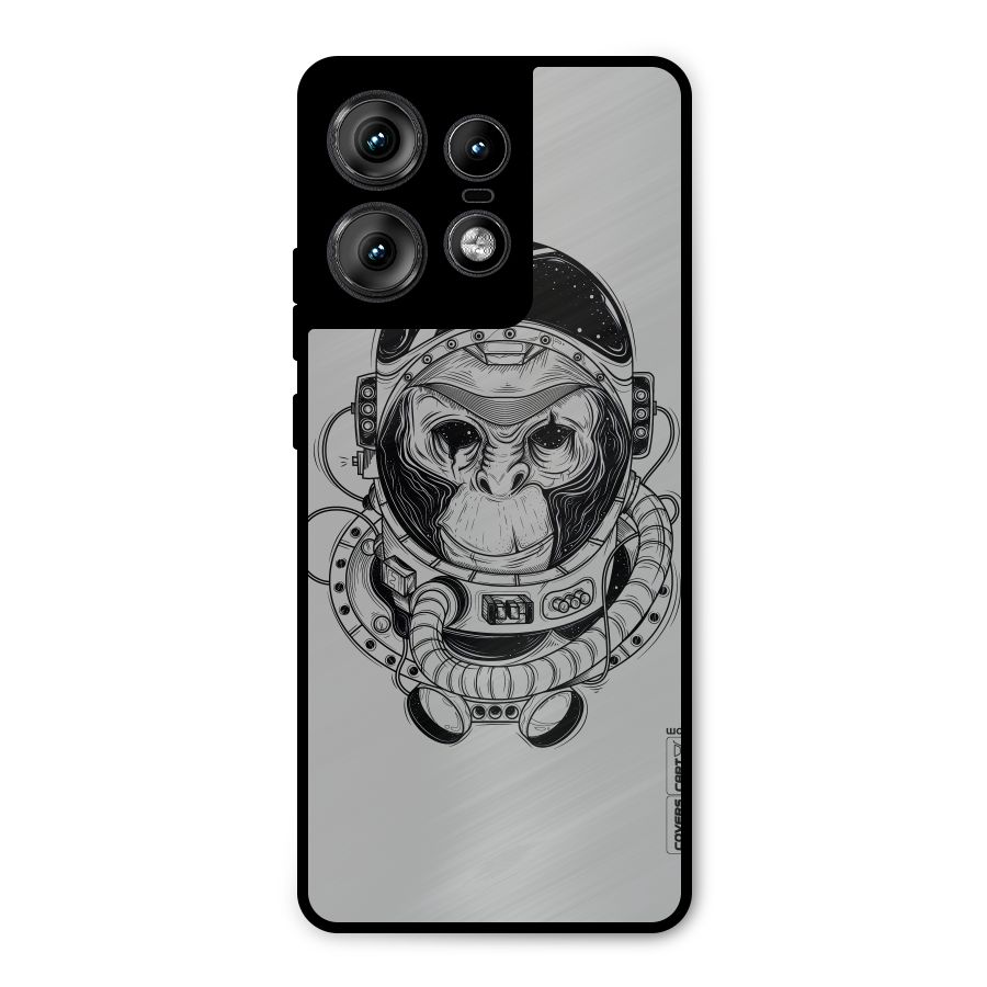 Chimpanzee Astronaut Metal Back Case for Motorola Edge 50 Pro