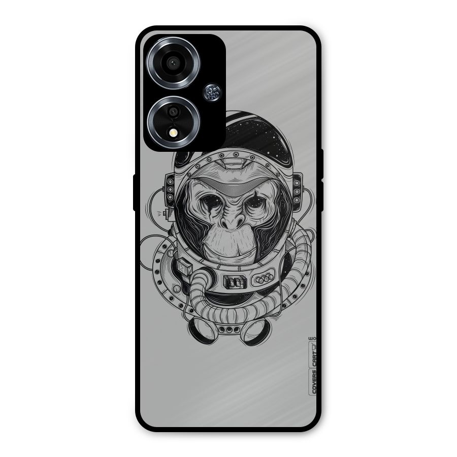 Chimpanzee Astronaut Metal Back Case for Oppo A59