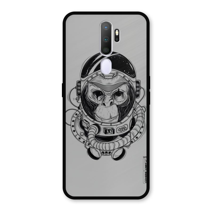 Chimpanzee Astronaut Metal Back Case for Oppo A9 (2020)