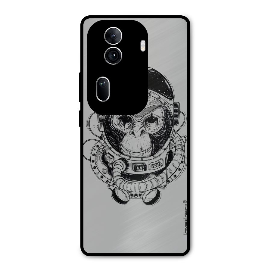 Chimpanzee Astronaut Metal Back Case for Oppo Reno11 Pro 5G