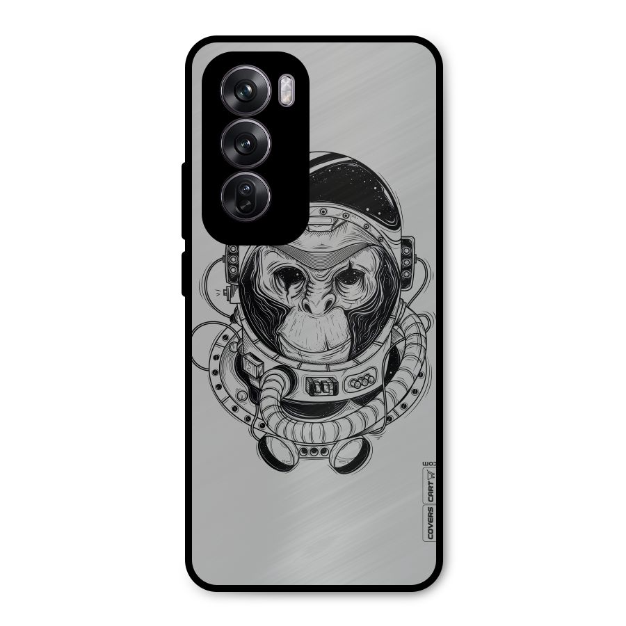 Chimpanzee Astronaut Metal Back Case for Oppo Reno12 Pro
