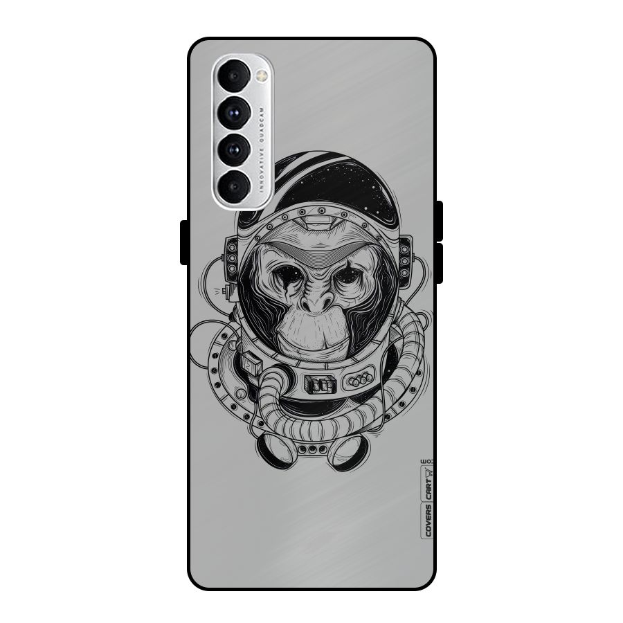Chimpanzee Astronaut Metal Back Case for Oppo Reno4 Pro