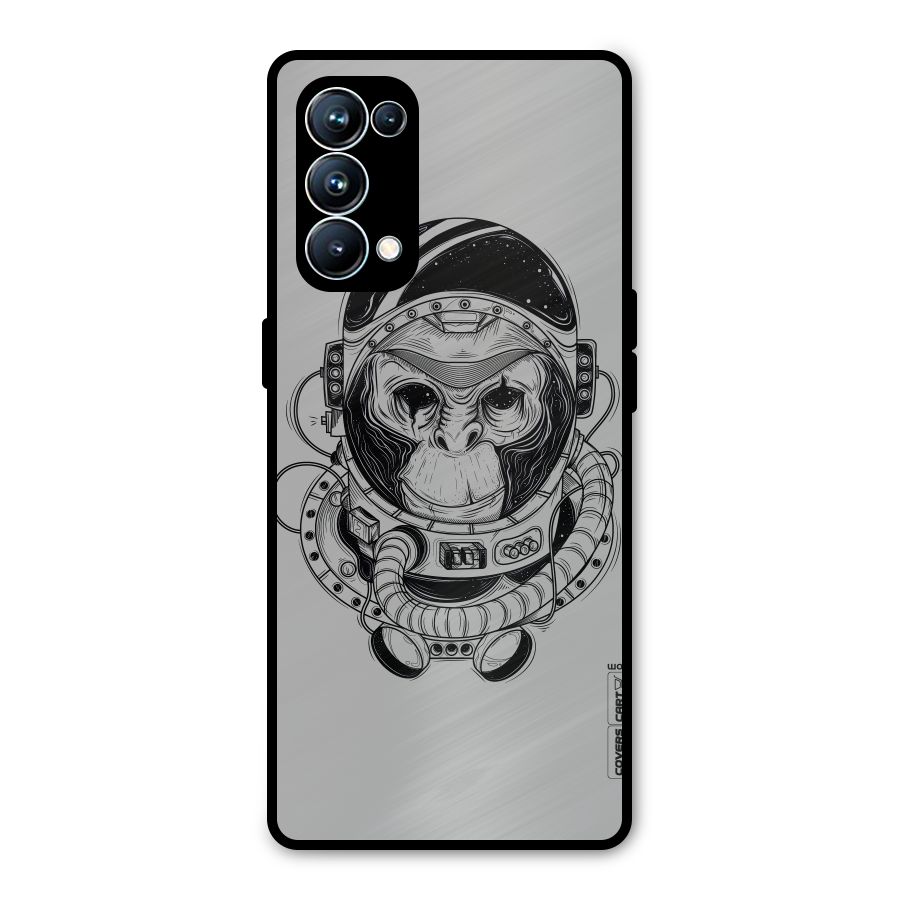Chimpanzee Astronaut Metal Back Case for Oppo Reno5 Pro 5G