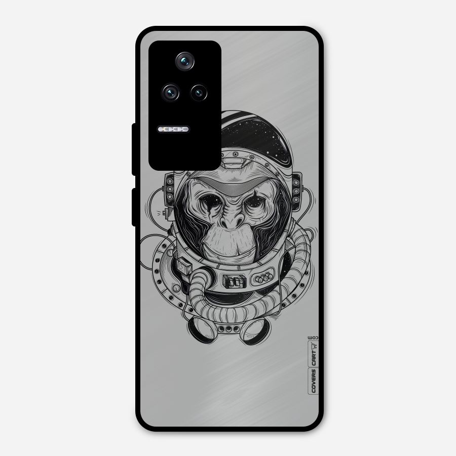 Chimpanzee Astronaut Metal Back Case for Poco F4 5G