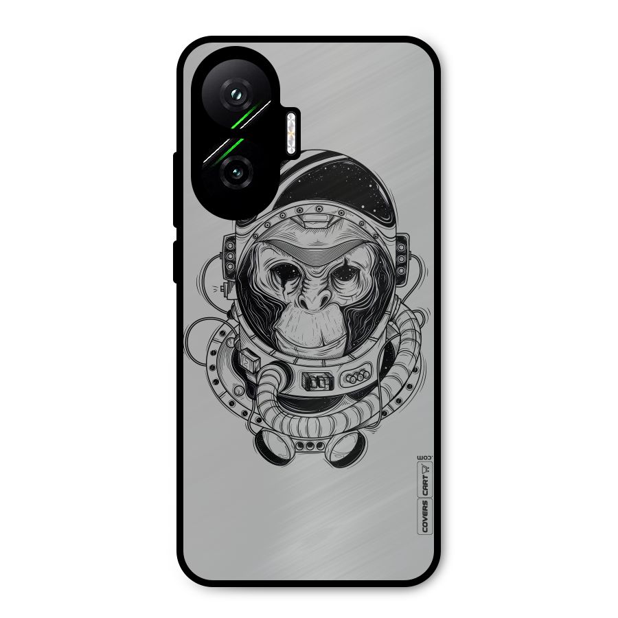 Chimpanzee Astronaut Metal Back Case for Poco F7