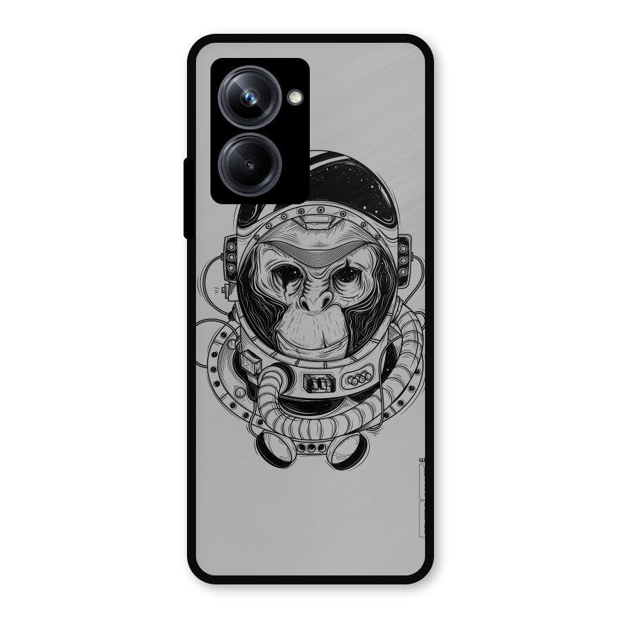 Chimpanzee Astronaut Metal Back Case for Realme 10 Pro