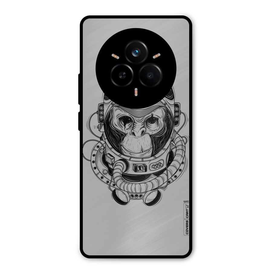 Chimpanzee Astronaut Metal Back Case for Realme 14 Pro