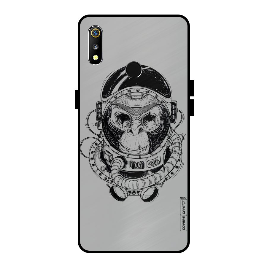 Chimpanzee Astronaut Metal Back Case for Realme 3