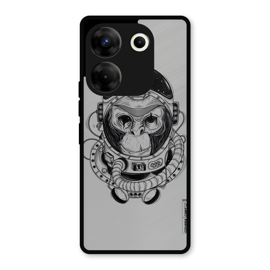 Chimpanzee Astronaut Metal Back Case for Tecno Camon 20 Pro