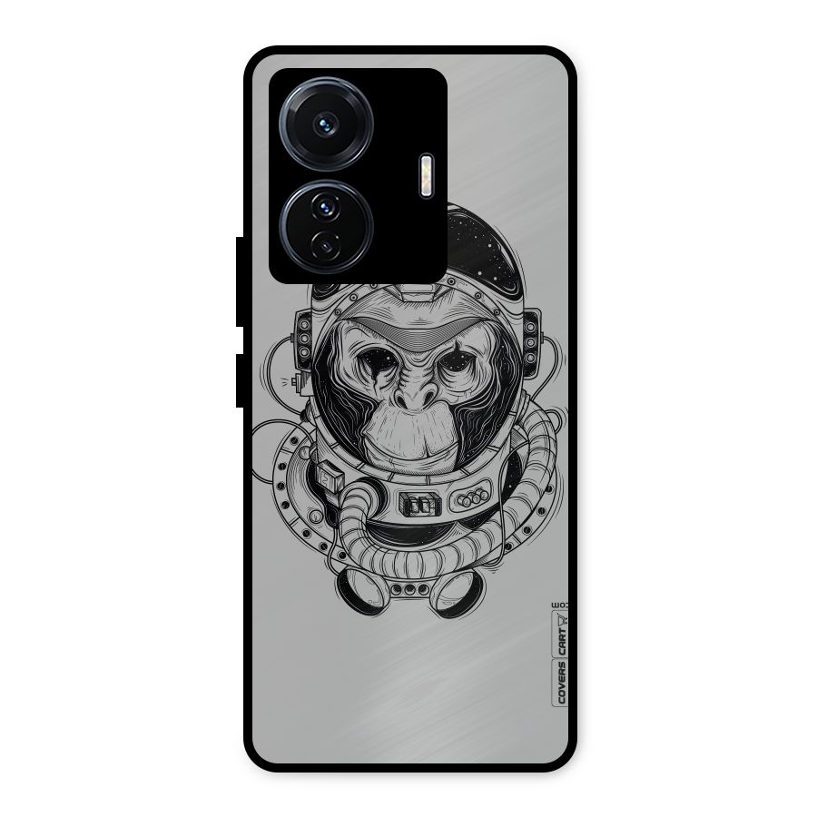 Chimpanzee Astronaut Metal Back Case for Vivo T1 Pro