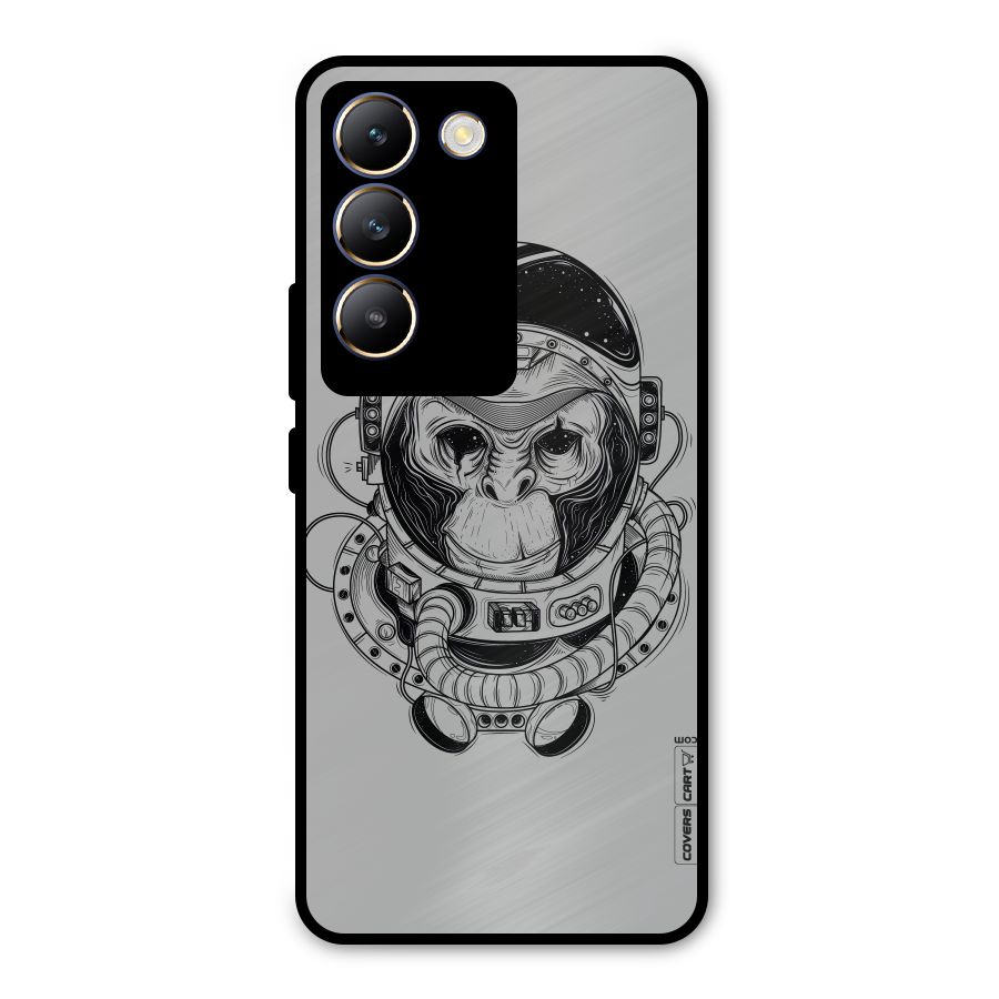 Chimpanzee Astronaut Metal Back Case for Vivo T3 5G