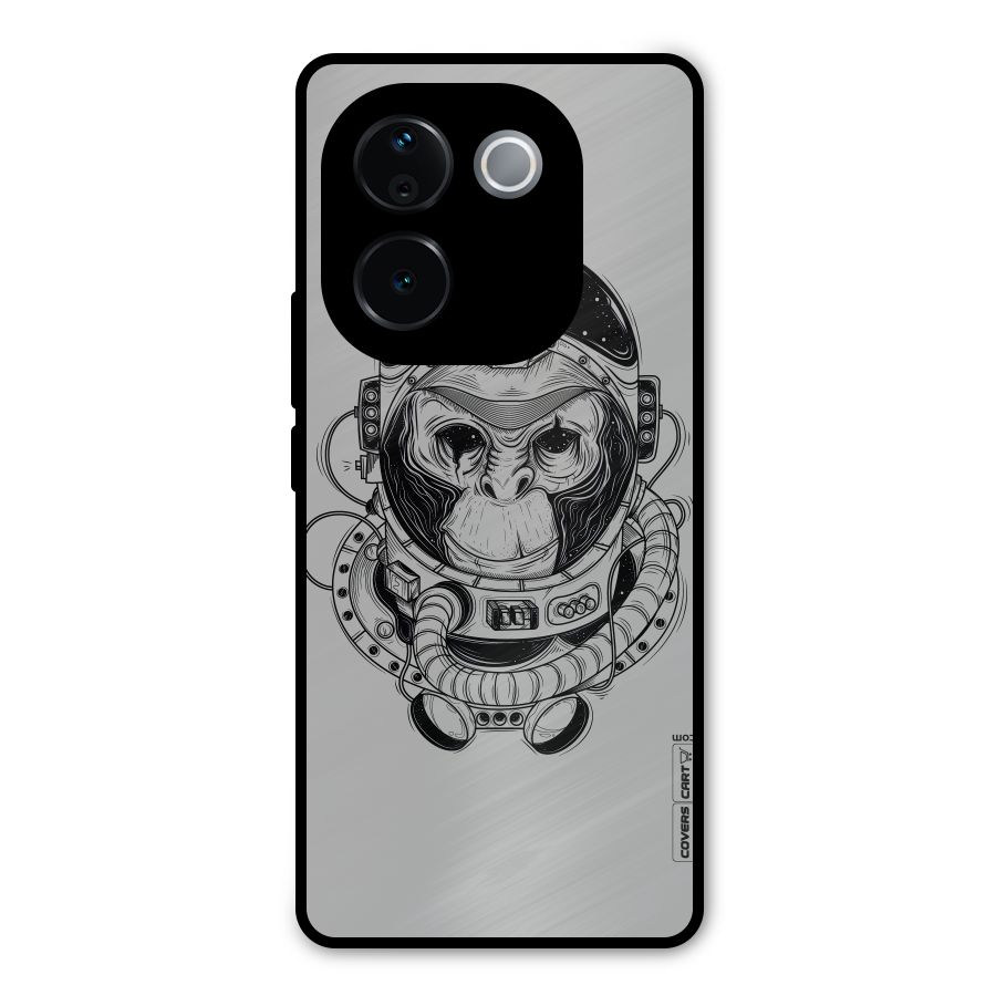Chimpanzee Astronaut Metal Back Case for Vivo T3 Pro