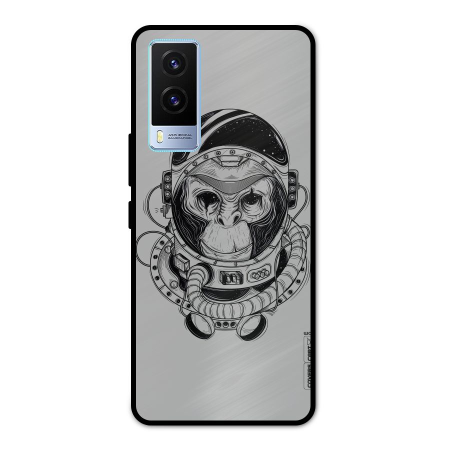 Chimpanzee Astronaut Metal Back Case for Vivo V21e 5G