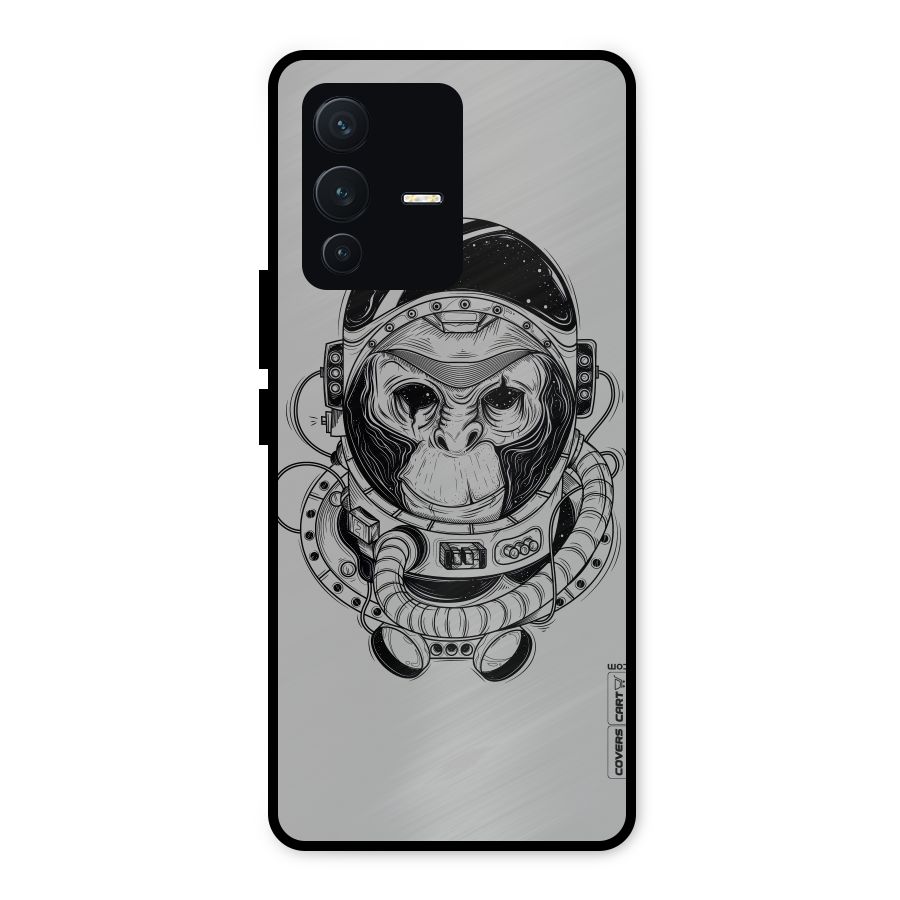 Chimpanzee Astronaut Metal Back Case for Vivo V23 5G